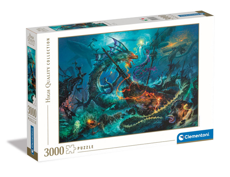 Clementoni Jigsaw Puzzle Collection - The Underwater Battle 3000 Pieces - Puzzle For Adults 14-99 Years, Gift For Men/Women, Illustration, Made In Italy, 33023