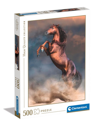 Clementoni 35521 Jigsaw Collection-Wild Red Stallion 500 Pieces-Puzzle for Adults 14-99 Years, Gift for Men/Women, Animal, Realistic, Made in Italy, Multicolor