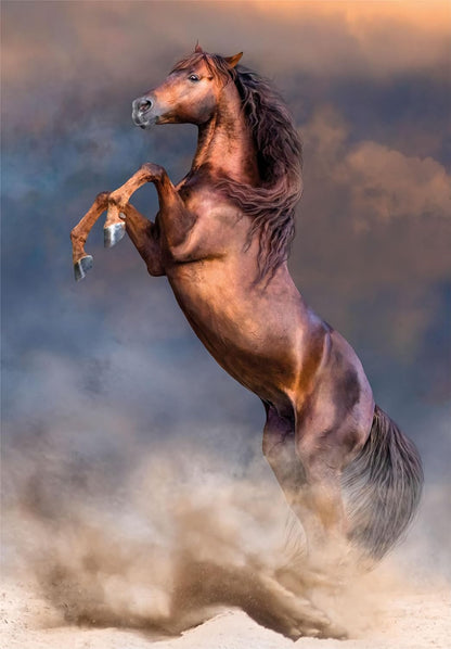 Clementoni 35521 Jigsaw Collection-Wild Red Stallion 500 Pieces-Puzzle for Adults 14-99 Years, Gift for Men/Women, Animal, Realistic, Made in Italy, Multicolor