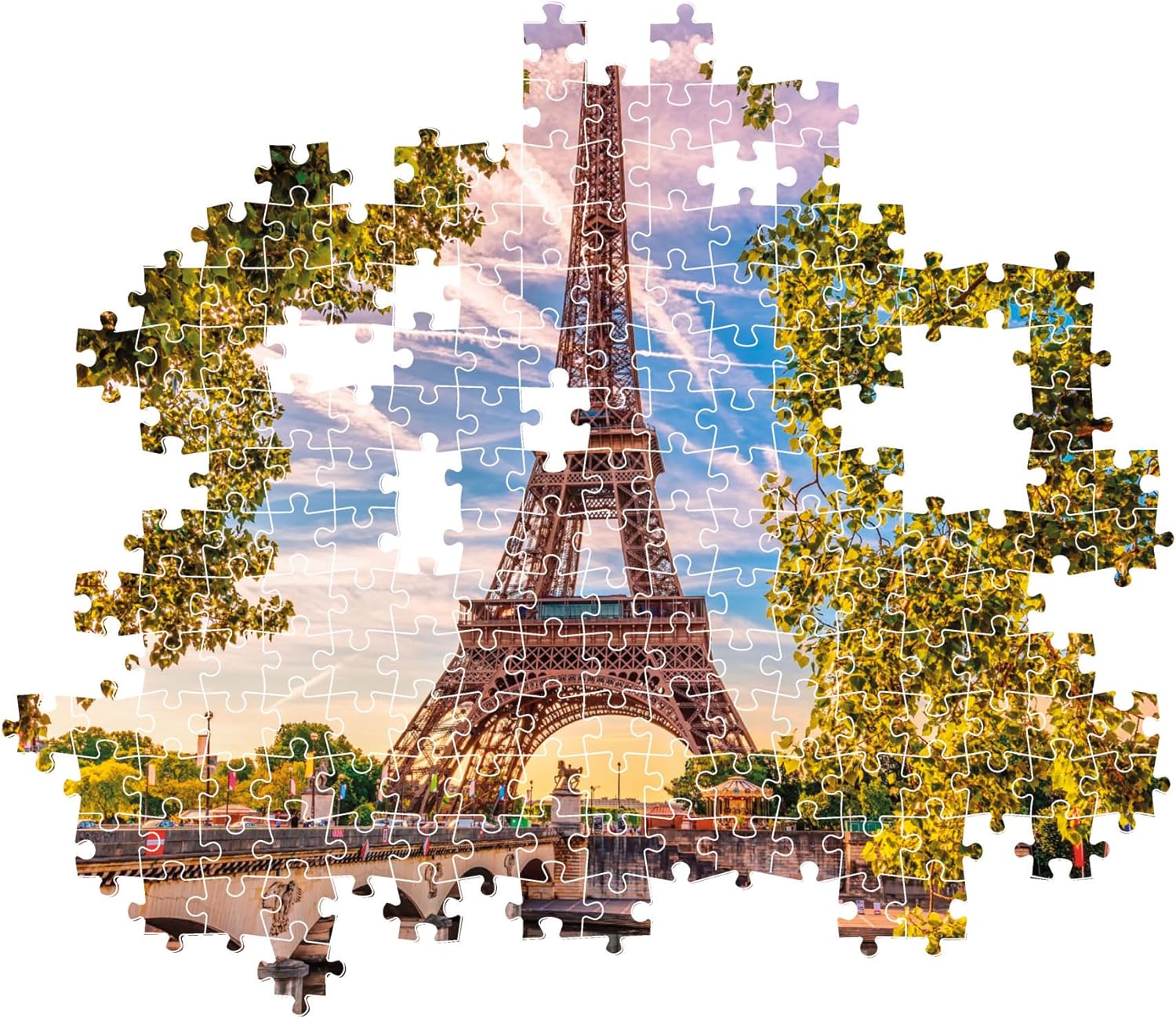 Clementoni 35524 Jigsaw Collection-Along The Seine 500 Pieces-Puzzle for Adults 14-99 Years, Gift for Men/Women, City, Paris, France, Made in Italy, Multicolor