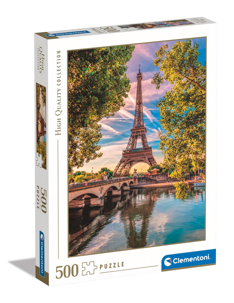 Clementoni 35524 Jigsaw Collection-Along The Seine 500 Pieces-Puzzle for Adults 14-99 Years, Gift for Men/Women, City, Paris, France, Made in Italy, Multicolor