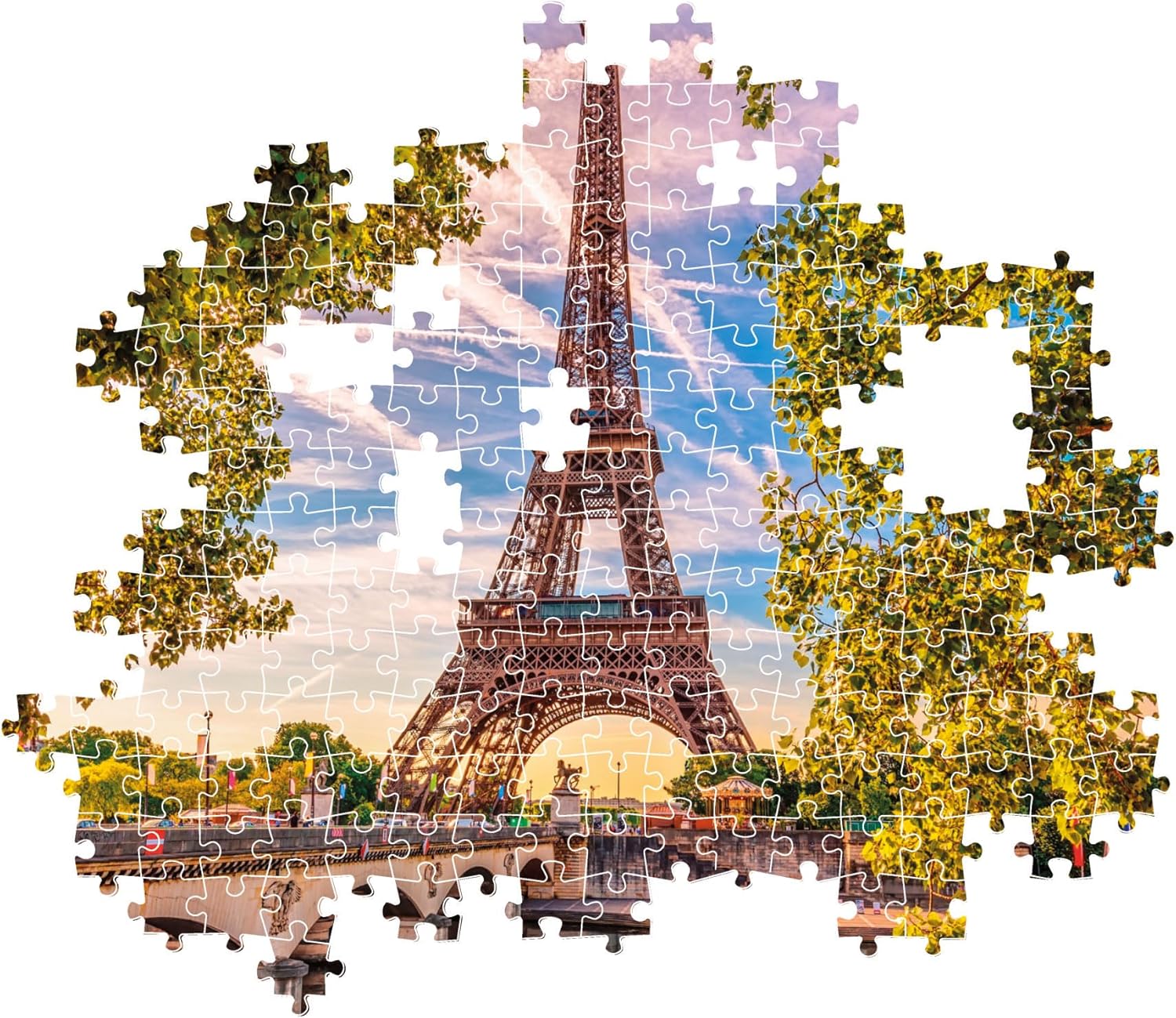 Clementoni 35524 Jigsaw Collection-Along The Seine 500 Pieces-Puzzle for Adults 14-99 Years, Gift for Men/Women, City, Paris, France, Made in Italy, Multicolor