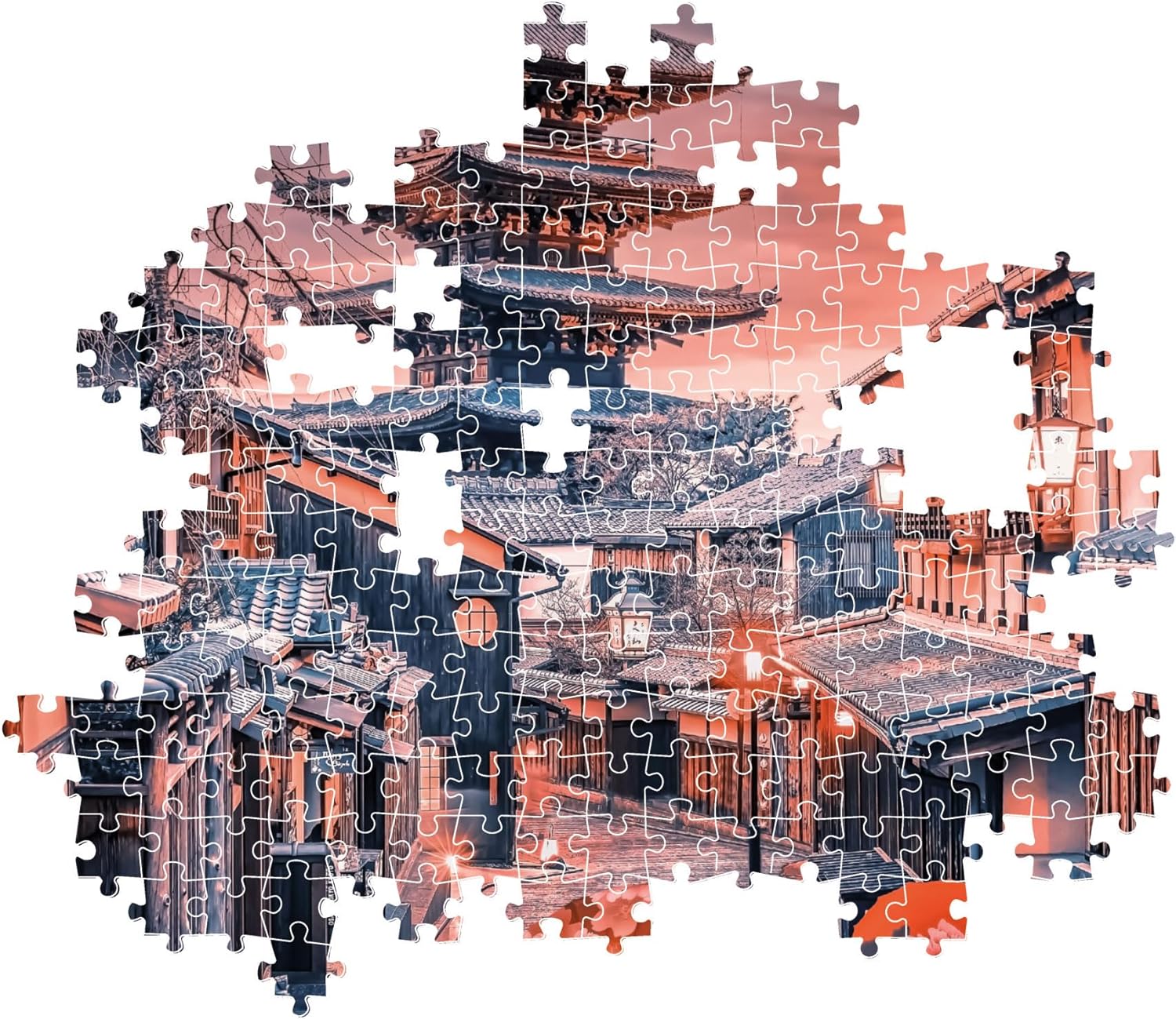 Clementoni Jigsaw Puzzle Collection - Evening In Kyoto 500 Pieces - Puzzle For Adults 14-99 Years, Gift For Men/Women, City, Japan, Kyoto, Made In Italy, 35525