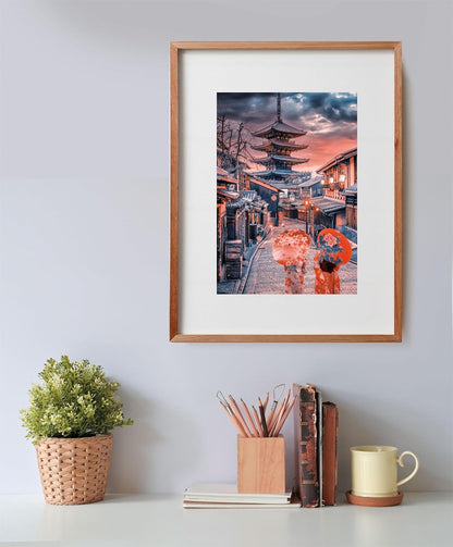 Clementoni Jigsaw Puzzle Collection - Evening In Kyoto 500 Pieces - Puzzle For Adults 14-99 Years, Gift For Men/Women, City, Japan, Kyoto, Made In Italy, 35525