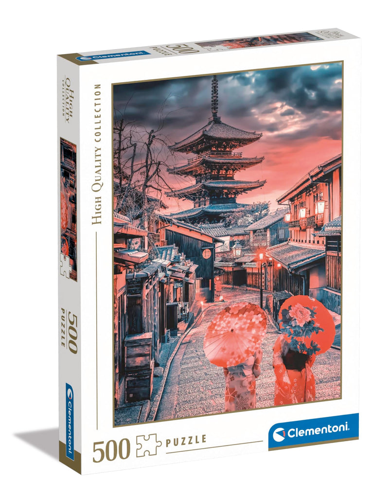 Clementoni Jigsaw Puzzle Collection - Evening In Kyoto 500 Pieces - Puzzle For Adults 14-99 Years, Gift For Men/Women, City, Japan, Kyoto, Made In Italy, 35525