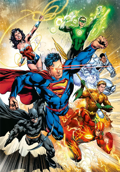 Clementoni- Dc Comics Comics-500 Pezzi, Poster Incluso, Puzzle Supereroi, Divertimento per Adulti, Made in Italy, 35531, Multicolore, Clementoni-35531