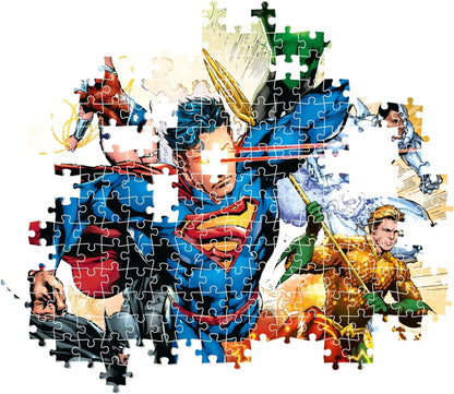 Clementoni- Dc Comics Comics-500 Pezzi, Poster Incluso, Puzzle Supereroi, Divertimento per Adulti, Made in Italy, 35531, Multicolore, Clementoni-35531