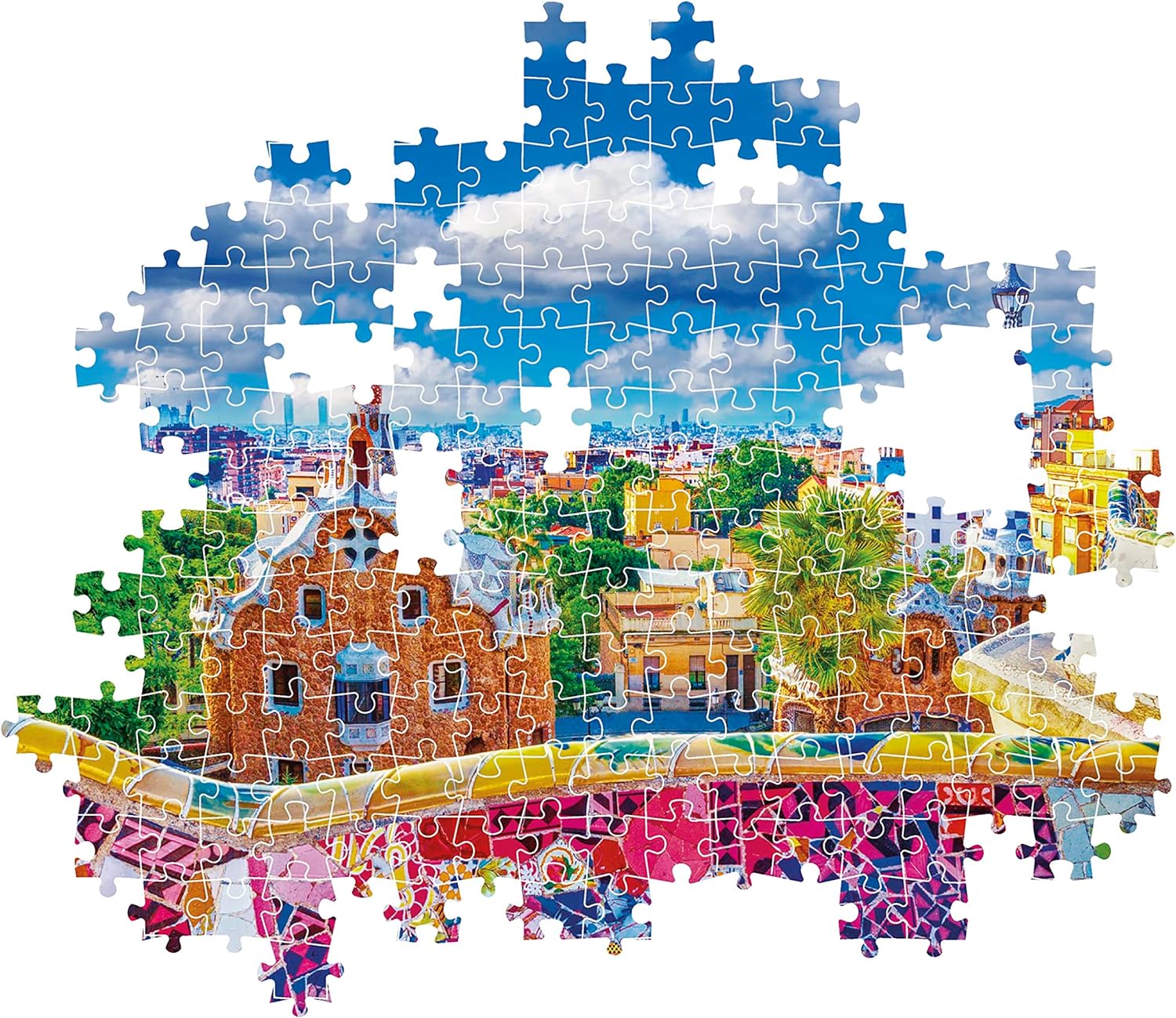 Clementoni 39744 Collection Park Güell, Barcelona 1000 Pieces, Jigsaw Puzzle for Adults-Made in Italy, Multi-Coloured