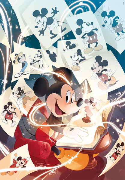 Clementoni 39811 Disney Jigsaw Mickey Mouse 1000 Pieces-Puzzle for Adults 14-99 Years, Poster Included, Gift for Men/Women, Made in Italy, Multicolor