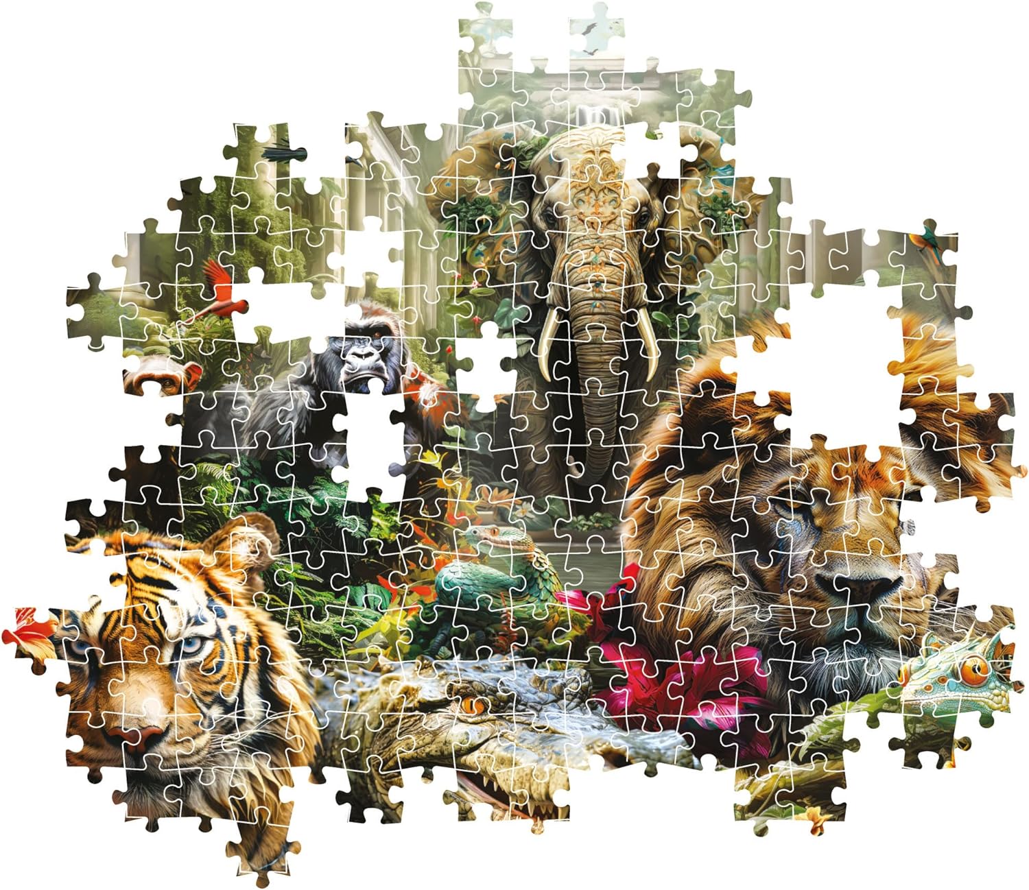 Clementoni 39824 Jigsaw Collection-Mystic Jungle 1000 Pieces-Puzzle for Adults 14-99 Years, Gift for Men/Women, Fantasy, Made in Italy, Multicolor