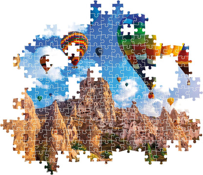 Clementoni 39825 Jigsaw Collection-Balloons in Cappadocia 1000 Pieces-Puzzle for Adults 14-99 Years, Gift for Men/Women, Landscape, Turkey, Made in Italy, Multicolor