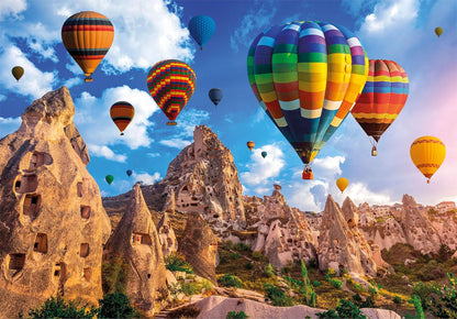 Clementoni 39825 Jigsaw Collection-Balloons in Cappadocia 1000 Pieces-Puzzle for Adults 14-99 Years, Gift for Men/Women, Landscape, Turkey, Made in Italy, Multicolor