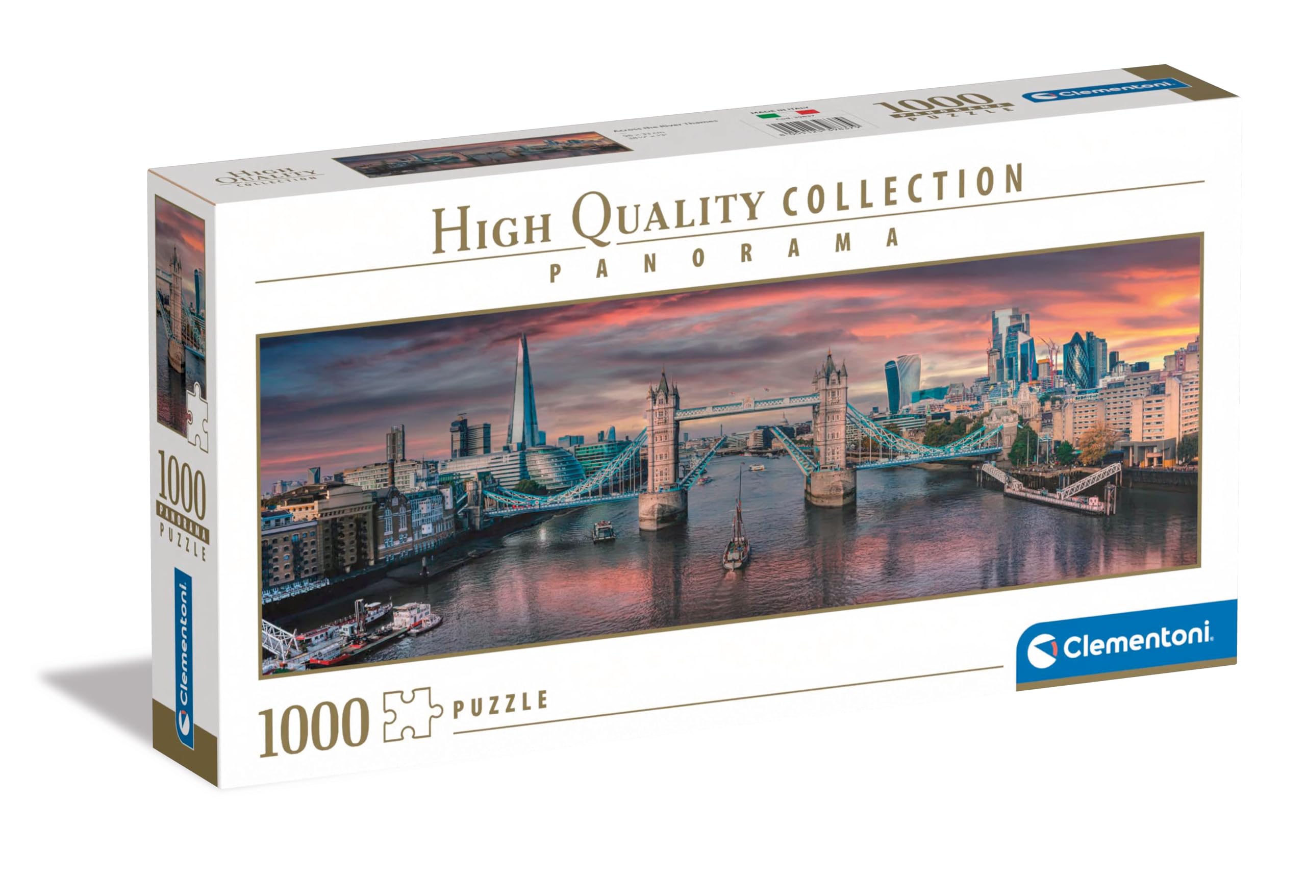 Clementoni 39837 Jigsaw Panorama Collection-Across The River Themes 1000 Pieces-Puzzle for Adults 14-99 Years, Gift for Men/Women, Made in Italy, Multicolor