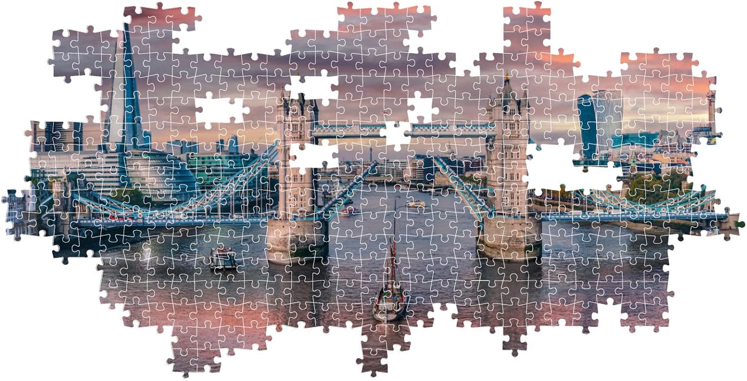 Clementoni 39837 Jigsaw Panorama Collection-Across The River Themes 1000 Pieces-Puzzle for Adults 14-99 Years, Gift for Men/Women, Made in Italy, Multicolor