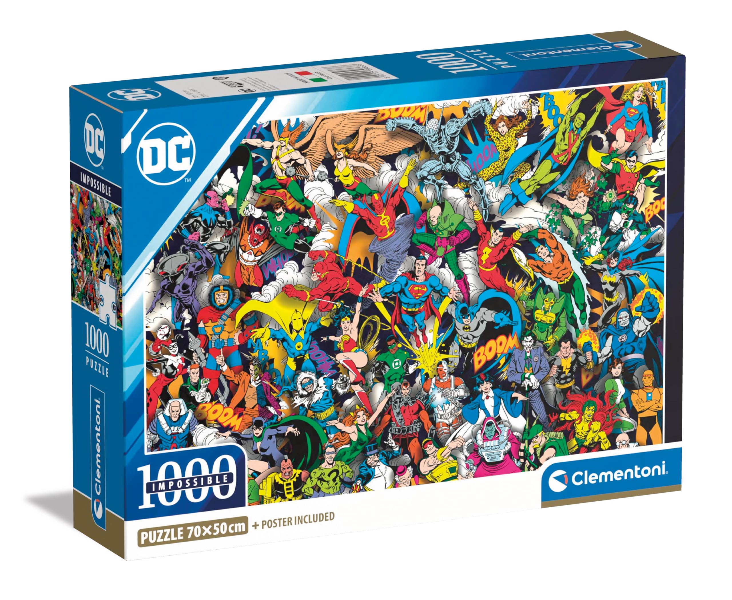 Clementoni DC Comics Puzzle 1000 Teile Erwachsene - DC Puzzle Erwachsene in 70 x 50 cm - Puzzle Erwachsene anspruchsvoll von Clementoni 39863