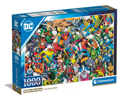 Clementoni DC Comics Puzzle 1000 Teile Erwachsene - DC Puzzle Erwachsene in 70 x 50 cm - Puzzle Erwachsene anspruchsvoll von Clementoni 39863