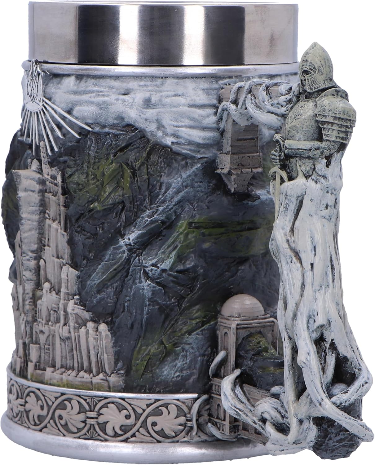 Nemesis Now Lord of the Rings Gondor Tankard 15.5cm, Resin, Official Lord of the Rings Merchandise, Gondor Beer Mug, Stainless Steel Insert, Cast in the Finest Resin, Expertly Hand-Painted