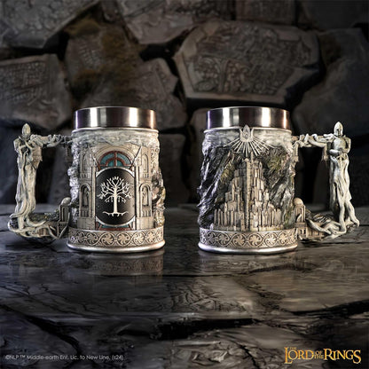 Nemesis Now Lord of the Rings Gondor Tankard 15.5cm, Resin, Official Lord of the Rings Merchandise, Gondor Beer Mug, Stainless Steel Insert, Cast in the Finest Resin, Expertly Hand-Painted