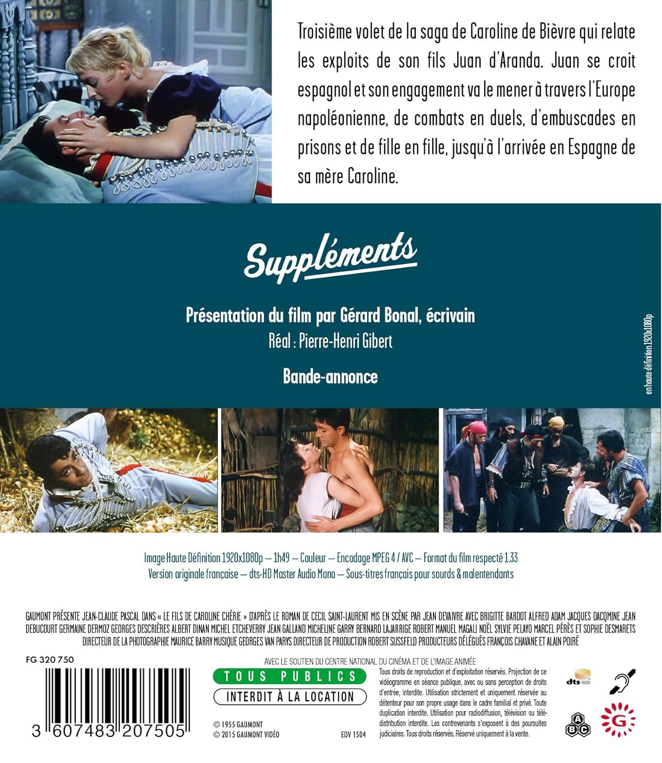 Movie Le Fils De Caroline Cherie/Blu-Ray (Region 2)