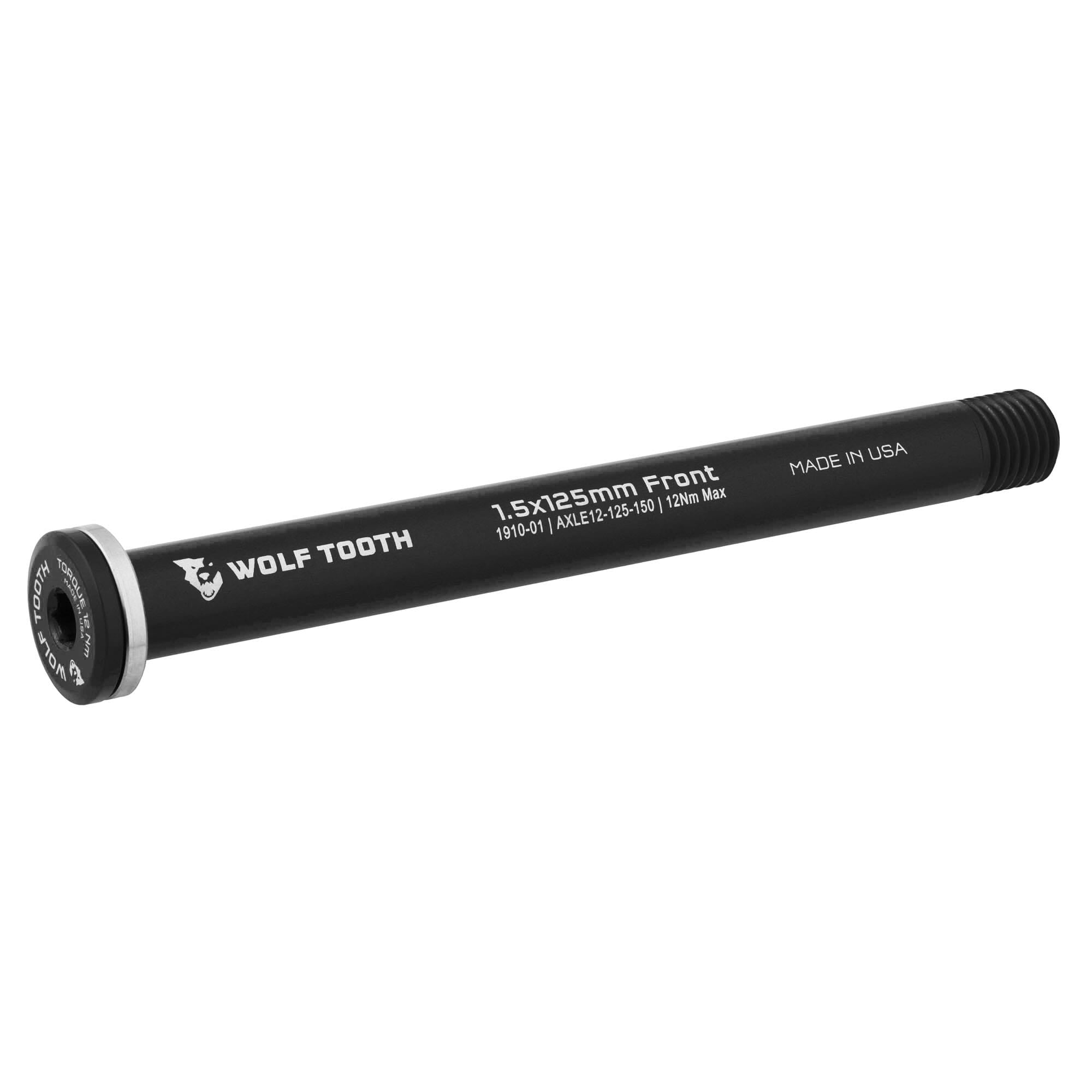 Wolf Tooth Axle for Road Forks Black 12mm - 1.5x125mm