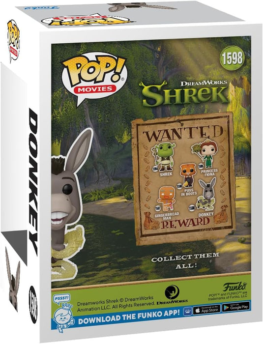 Funko Pop! Movies: Shrek Dream Works 30th - Donkey - Collectable Vinyl Figure - Gift Idea - Official Merchandise - Toys for Kids & Adults - Movies Fans - Model Figure for Collectors and Display