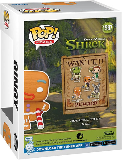 Funko Pop! Movies: Shrek Dream Works 30th - Gingerbread Man Man - Collectable Vinyl Figure - Gift Idea - Official Merchandise - Toys for Kids & Adults - Movies Fans - Model Figure for Collectors