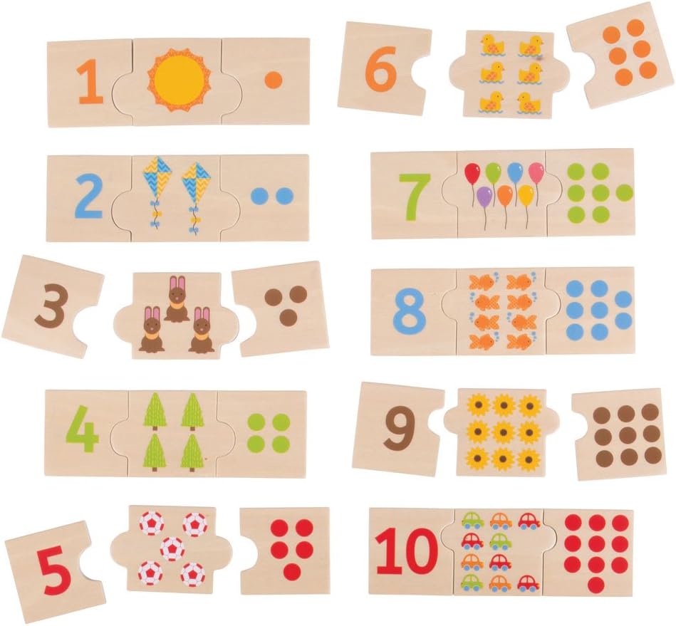 Bigjigs - Bigjigs Houten Legpuzzel Cijfer Tegels 30st.