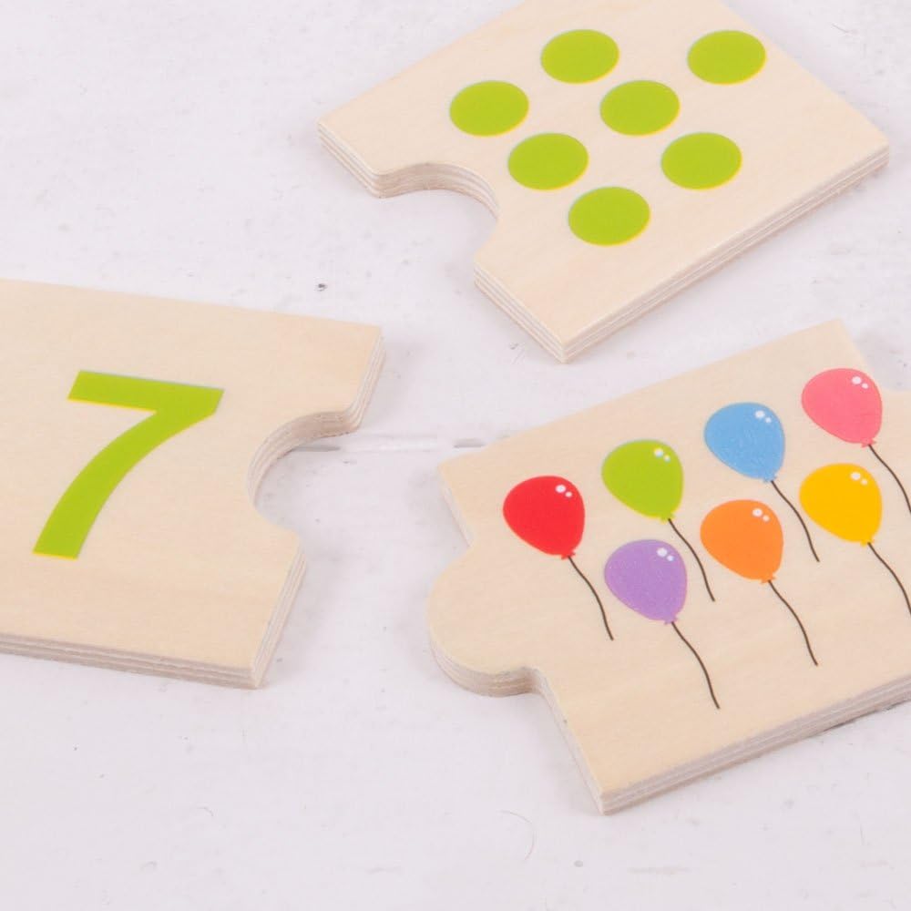 Bigjigs - Bigjigs Houten Legpuzzel Cijfer Tegels 30st.