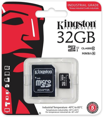 Kingston Industrial microSD - 32GB microSDHC Industrial C10 A1 pSLC Card Single Pack w/o Adapter - SDCIT2/32GBSP SDCIT/32GBSP 32 GB Without SD Adapter