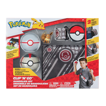 Toys - Pokemon - Bandolier Set - Premier Ball & Timer Ball, Eevee #1, Belt, Bag - W4 / Toys