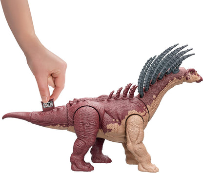 Mattel Jurassic World: Chaos Theory Netflix - Gigantic Trackers Bajadasaurus Action Figure Dinosaur Toy with Rampage Neck Attack, Evolution Spikes, Tail Whip, Digital Play, Ages 4 Years & Up, HTK80
