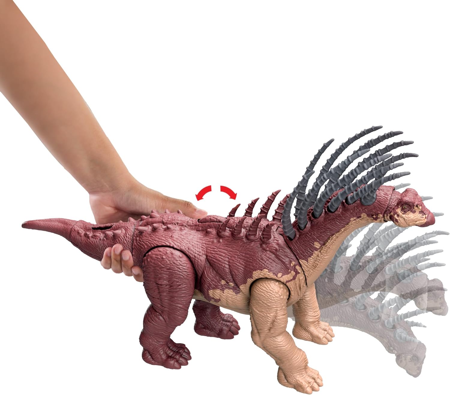 Mattel Jurassic World: Chaos Theory Netflix - Gigantic Trackers Bajadasaurus Action Figure Dinosaur Toy with Rampage Neck Attack, Evolution Spikes, Tail Whip, Digital Play, Ages 4 Years & Up, HTK80
