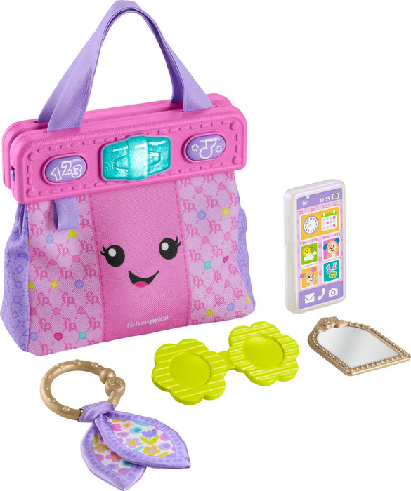 Fisher-Price Baby & Toddler Toy Laugh & Learn Going Places Learning Purse Interactive Bag & 4 Accessories for Ages 6+ Months, HTW89