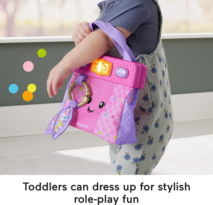 Fisher-Price Baby & Toddler Toy Laugh & Learn Going Places Learning Purse Interactive Bag & 4 Accessories for Ages 6+ Months, HTW89
