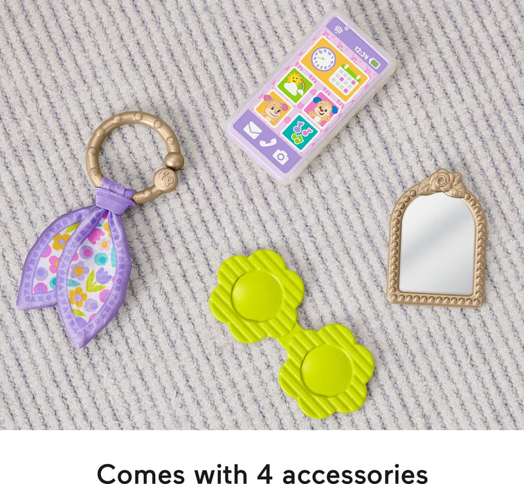 Fisher-Price Baby & Toddler Toy Laugh & Learn Going Places Learning Purse Interactive Bag & 4 Accessories for Ages 6+ Months, HTW89