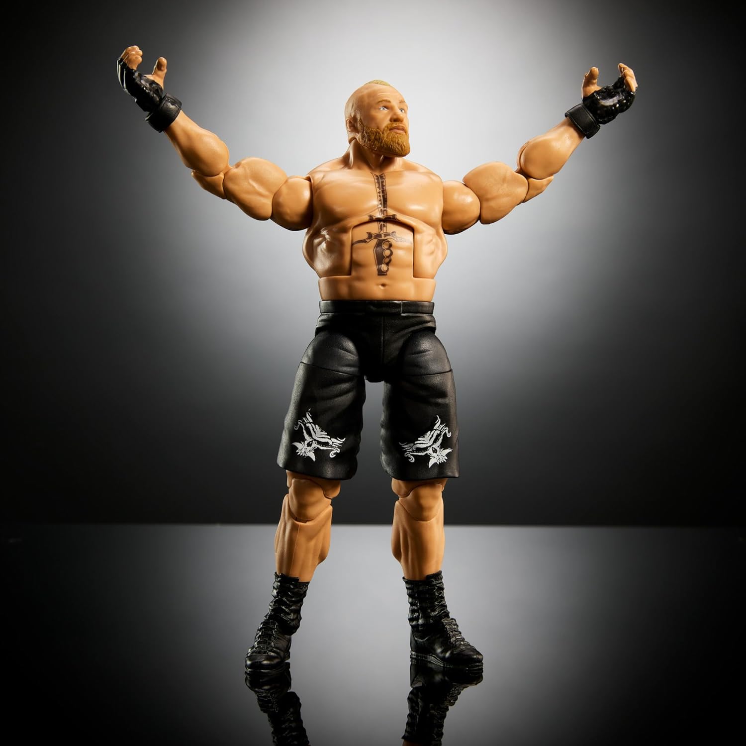 Mattel WWE Elite Collection Action Figure Royal Rumble Brock Lesnar with Accessory and Virgil Build-A-Figure Parts, HVF78