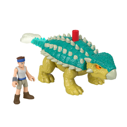 Fisher-Price Imaginext Jurassic World Dinosaur Toy Bumpy & Ben Figure Set for Preschool Pretend Play Ages 3+ Years, HVY19