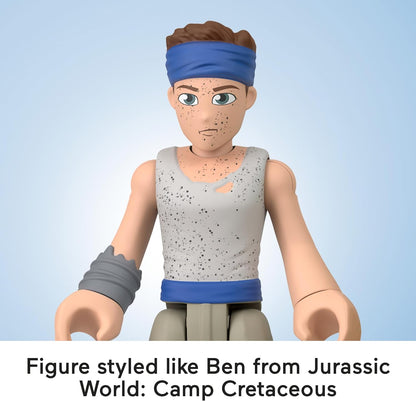 Fisher-Price Imaginext Jurassic World Dinosaur Toy Bumpy & Ben Figure Set for Preschool Pretend Play Ages 3+ Years, HVY19