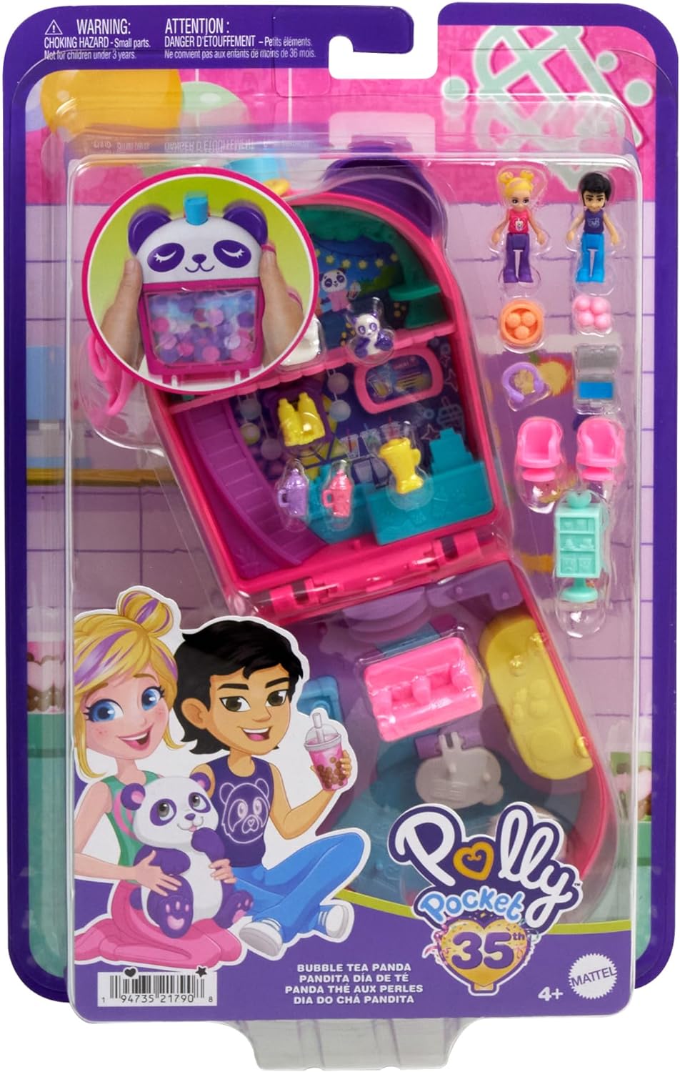 Polly Pocket Bubble Tea Panda Compact Playset