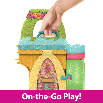 Mattel Disney Princess Moana Doll House & Doll, Moana’s Stacking Island Home w/ Small Doll, 2 Friend Figures & 8 Play Pieces, Inspired by Disney Movie, HWW97