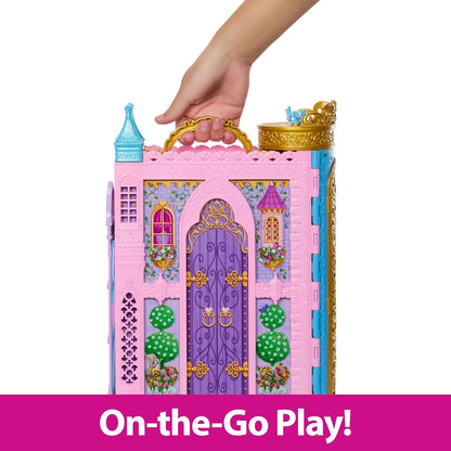 Mattel Disney Princess Closet Playset with 2 Fashions, 25 Accessories, Vanity, Dressing Room, Runway & Storage, Opens to 2 Feet, Movie-Inspired, HXC20