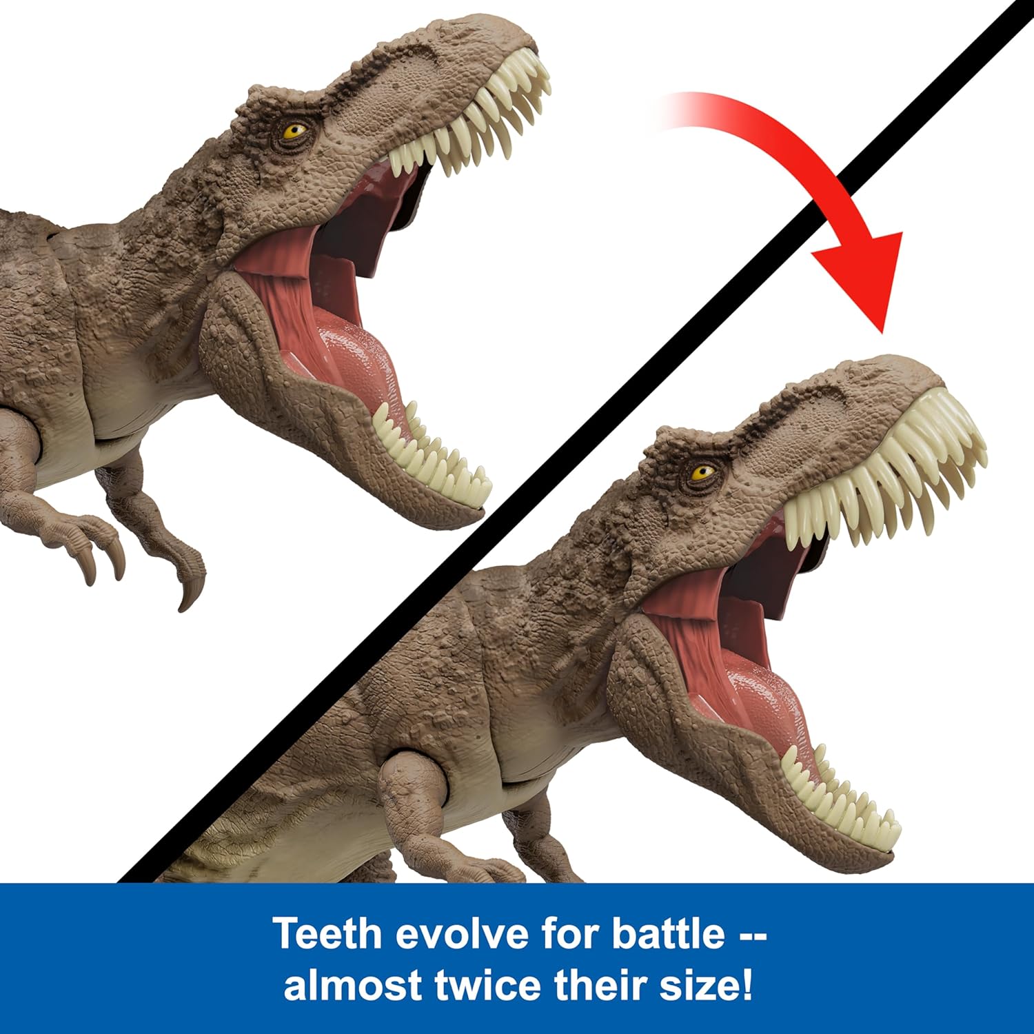 Mattel Jurassic World Chaos Theory All-Out Attack Tyrannosaurus Rex Dinosaur Action Figure Toy, T. rex with Rampage Attack, Chomp & Roar & Evolved Spikes, Digital Play