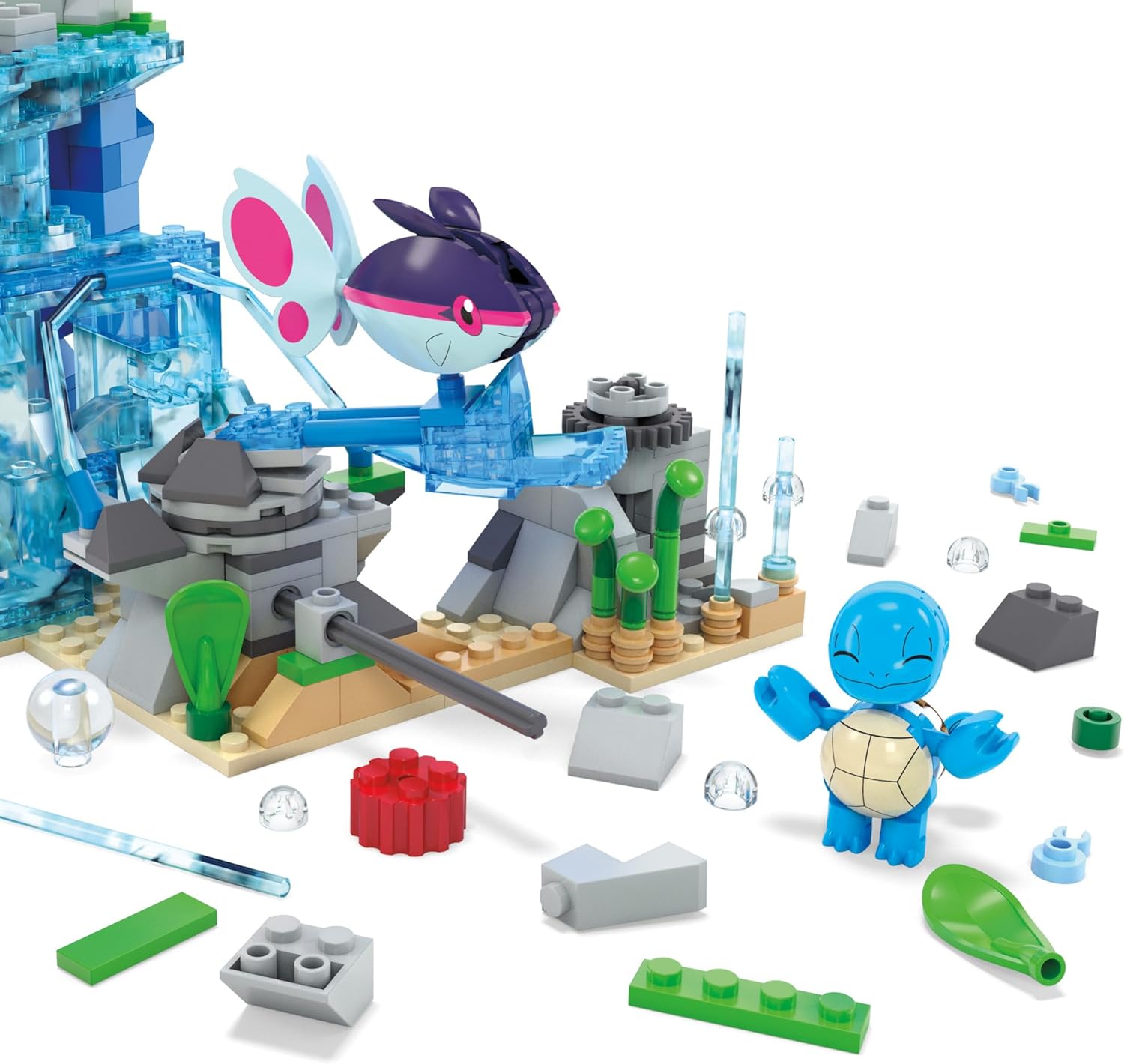 MEGA Pokémon Building Toys Set Aquatic Adventure with 319 Pieces, 2 Poseable Characters, for Kids, HXF79