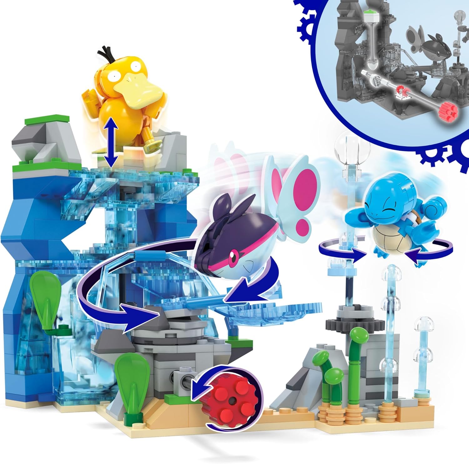 MEGA Pokémon Building Toys Set Aquatic Adventure with 319 Pieces, 2 Poseable Characters, for Kids, HXF79