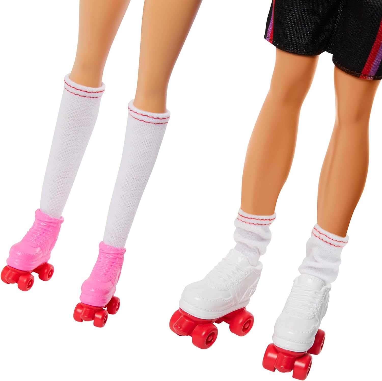 Barbie Fashionistas Set with 2 Fashion Dolls & 6 Accessories, Barbie & Ken Roller-Skating Fashion Dolls, 65th Anniversary Collectible, HXK90
