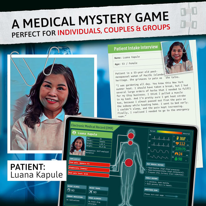 Medical Mysteries Board Game - Cooperative Medical Mystery Game with 4 Cases to Solve - Choose Your Own Adventure Hospital Detective Game for 14+ Years - Strategy Family Board Games for 1-4 Players