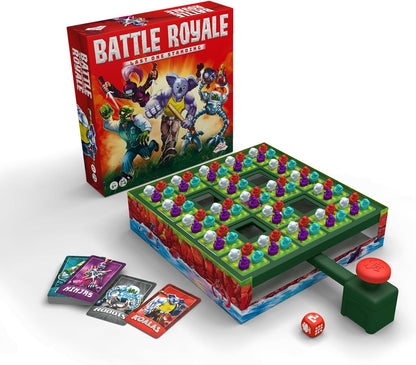 TOMY Games Battle Royale Board Game | Last One Standing Strategy Game | 2-4 Player Family Games for Kids and Adults | Kids Games for Ages 8+ Years Old