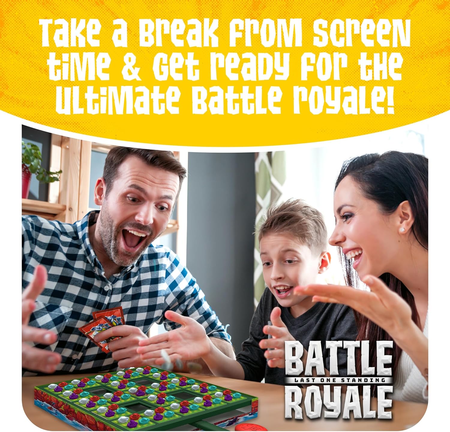 TOMY Games Battle Royale Board Game | Last One Standing Strategy Game | 2-4 Player Family Games for Kids and Adults | Kids Games for Ages 8+ Years Old