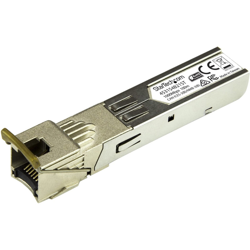 StarTech.com HPE 453154-B21 Compatible SFP Module - 1000BASE-T - SFP to RJ45 Cat6/Cat5e - 1GE Gigabit Ethernet SFP - RJ-45 100m - HPE 6120XG, 6120G, Flex Fabric (453154B21ST) Single 453154-B21