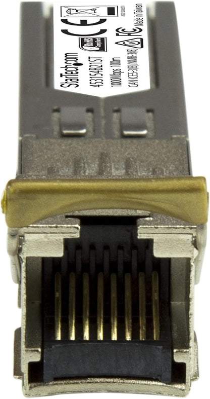 StarTech.com HPE 453154-B21 Compatible SFP Module - 1000BASE-T - SFP to RJ45 Cat6/Cat5e - 1GE Gigabit Ethernet SFP - RJ-45 100m - HPE 6120XG, 6120G, Flex Fabric (453154B21ST) Single 453154-B21
